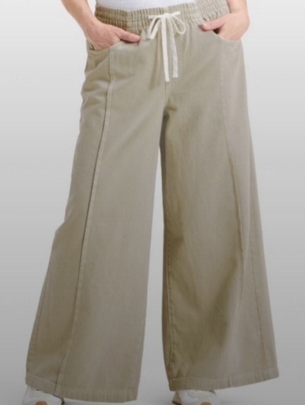 Universal Thread Khaki Wide-Leg Pants, Medium